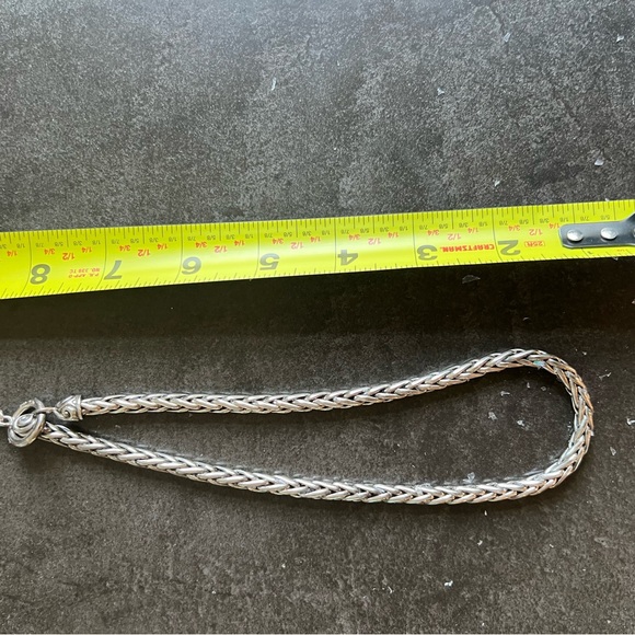 Fortunoff Sterling Silver Braided Chain Necklace - Picture 5 of 7